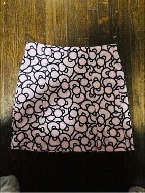 HELLO KITTY, Pink and Black Floral Mini Skirt, Size XS